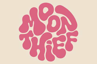 design a custom hand lettering logo with modern bold typography in circle style