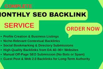 do monthly off page SEO backlink service to improve google ranking