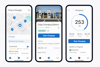 build an ev charging app, ev charging app finder, charging station location app