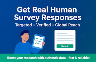 collect real human responses for your online survey or questionnaire