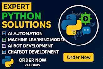 develop intelligent python ai chatbots, automation and machine learning models