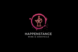 design classic wine cocktail bar logo