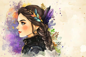 draw water color illustration, children book illustration