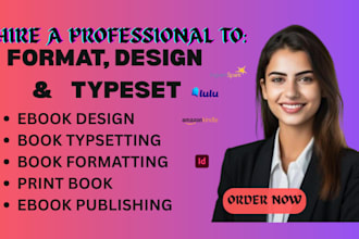 do book typesetting, paperback formatting, book layout design print book kdp