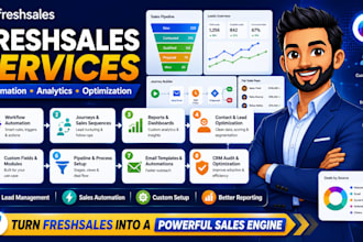 be your expert freshsales CRM consultant for setup, automation