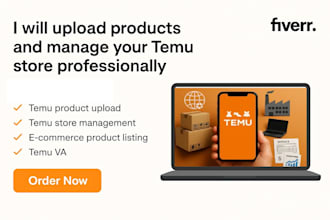 manage your temu store with SEO optimized listings and product uploads
