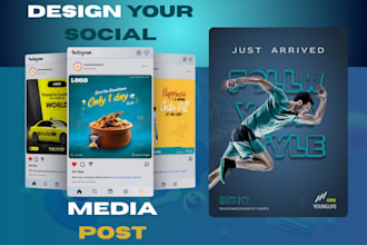 create high quality social media post and add designs