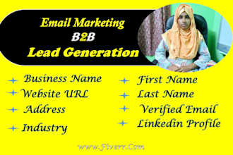 provide email marketing, email and phone leads finding for b2b lead generation