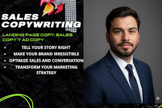 write sales copy for a sales page, sales funnel, landing page, sales copywriting