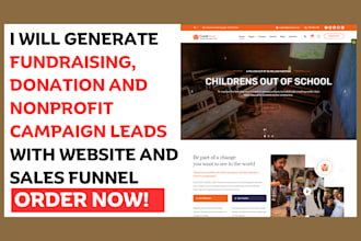generate fundraising donation nonprofit campaign leads and website design