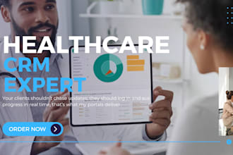 redesign healthcare landing page build healthcare website setup healthcare crm