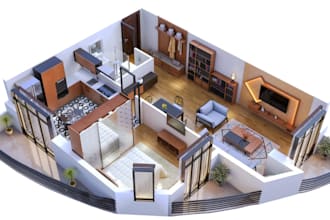 model cgi modern interior design,vray rendering,3d visualize, floor plan drawing