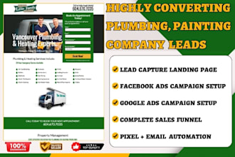 generate plumbing leads interior exterior painting electrician handyman website