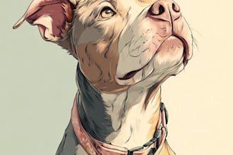 do a custom pet portrait, dog portrait, cat portrait