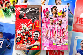 design professional sport poster, soccer, football flyer in a day