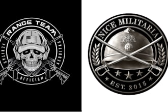 design army logo, military patch, tactical, badge, coin, vintage skull design