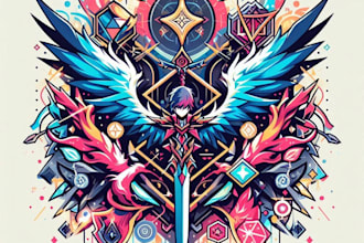 create logo designer anime, fantasy
