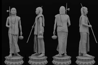 sculpt classical 3d characters,historical 3d figures,statues,monuments,3d bust