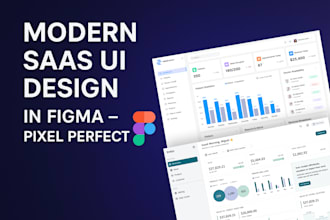 create a modern saas product design in figma