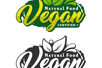 design custom plant based, healthy and eco vegan food logo