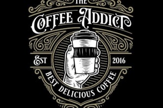 design custom retro coffee shop logo