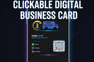 design clickable digital business card or physical card