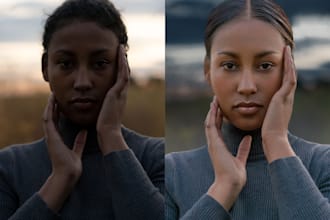 provide professional photo retouching and color grading
