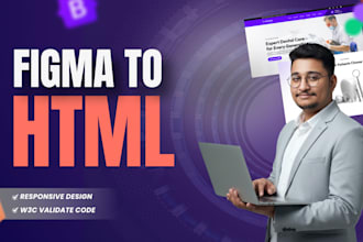 convert figma to responsive HTML with tailwind or bootstrap