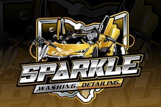 design custom  auto detailing, vehicle care , car wash logo