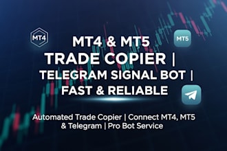 program mt4 or mt5 forex trade copier, telegram trade copier, signal copier bot
