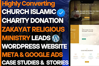generate church islamic charity zakat religious ministry leads wordpress website
