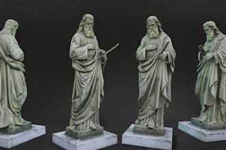 sculpt custom 3d medieval figures for museum,greek statue,monuments,warriors,stl
