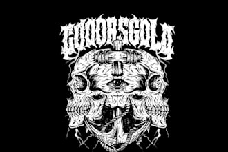 create a raw war metal logo