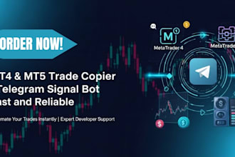 code trade copier system for mt4 mt5, telegram trade copier, signal copier bot
