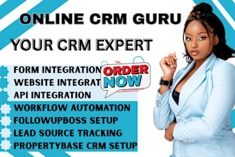 followupboss crm setup reporting dashboard API integration real estate website