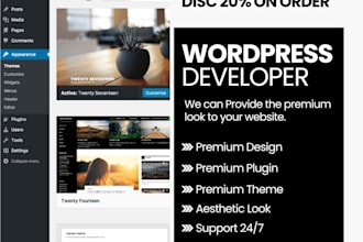 create wordpress website design, SEO and mobile friendly