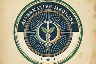design a vintage alternative medicine logo for your brand