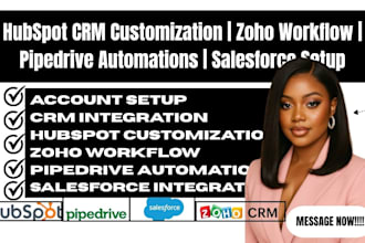 hubspot CRM customization zoho workflow pipedrive automations salesforce setup