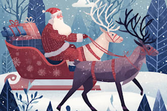 create festive holiday christmas design illustration
