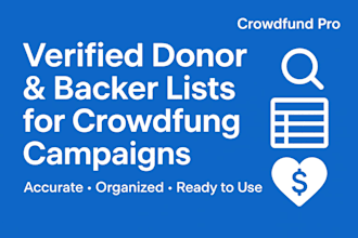 generate verified donor and backer lists for your crowdfunding campaign