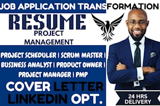write project management, scrum master, project manager product owner pmp resume