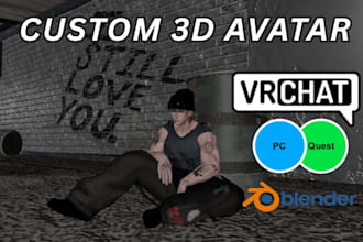 make 3d model, vrchat avatar, vtuber model, character design, gmod, fnaf model
