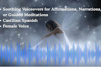 create a soothing voiceover in spanish