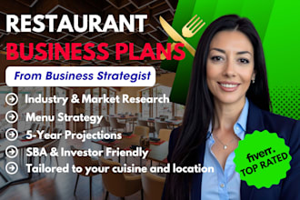 craft a professional business plan for restaurants