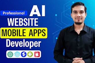 build ai website, ai mobile app, ai saas platform, ai chatbot software
