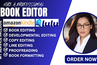 provide developmental editing, proofreading, and KDP book formatting