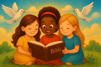 do cruixie christian children storybook illustration bible illustration picture
