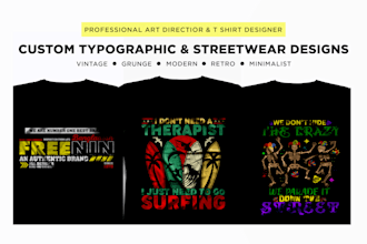be your art director typographic and minimalist t shirt for your brand