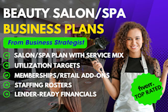 create a salon spa plan with service mix