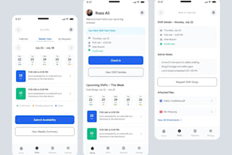 shift management app, employee scheduling app, workforce management, gps clockin
